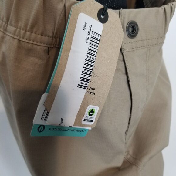 prAna Women Double Peak Joggers Pants Sz 4 Beige Organic Cotton Elastic Waist - Picture 9 of 11